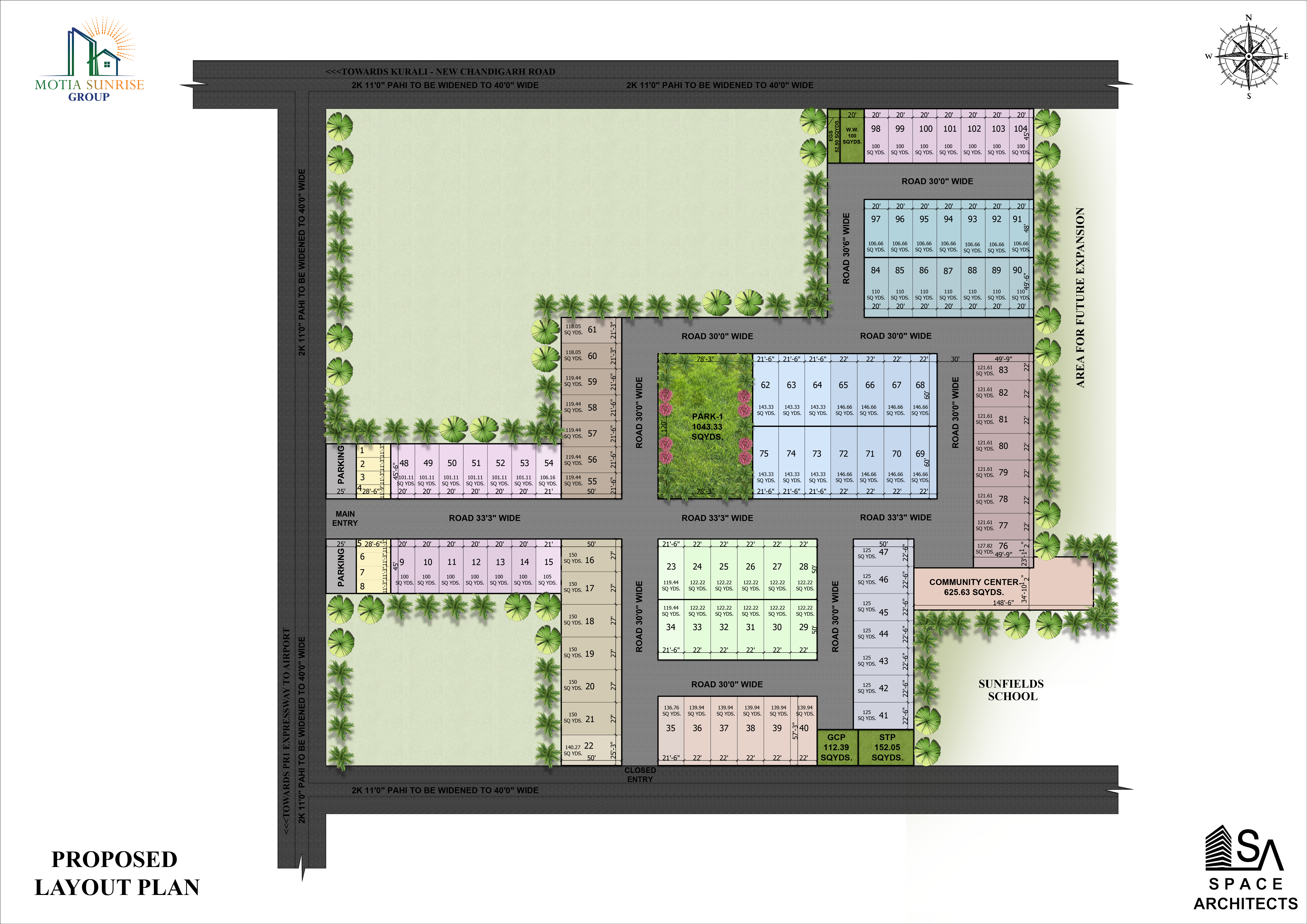 Motia Sunrise Bliss Proposed Layout Plan